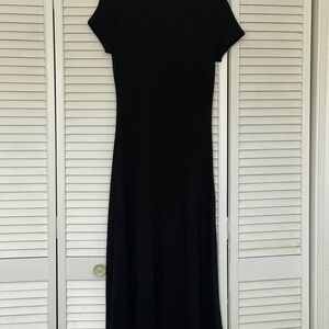 Elegant Black polo Ralph Lauren, Maxi Dress
